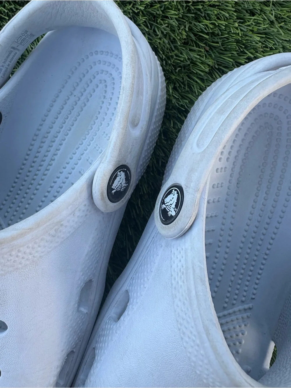 CROCS Kids White Classic Clog with Heel Strap